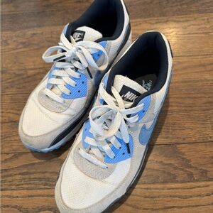 Nike White and Blue Athletic Shoes